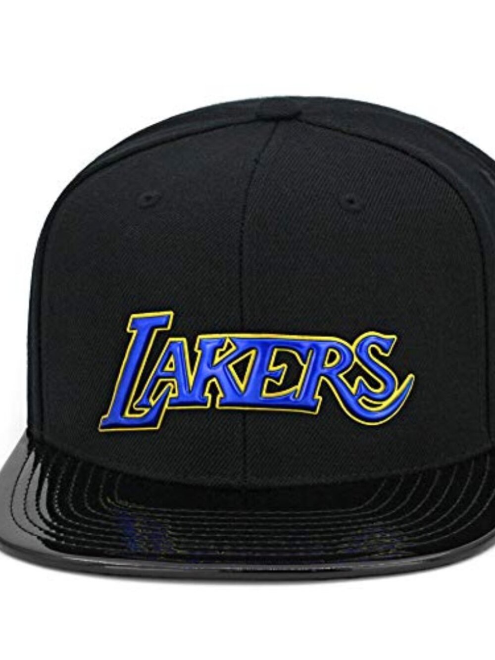 Mitchell & Ness Los Angeles Lakers Snapback Hat - Black/Royal/Patent Leather